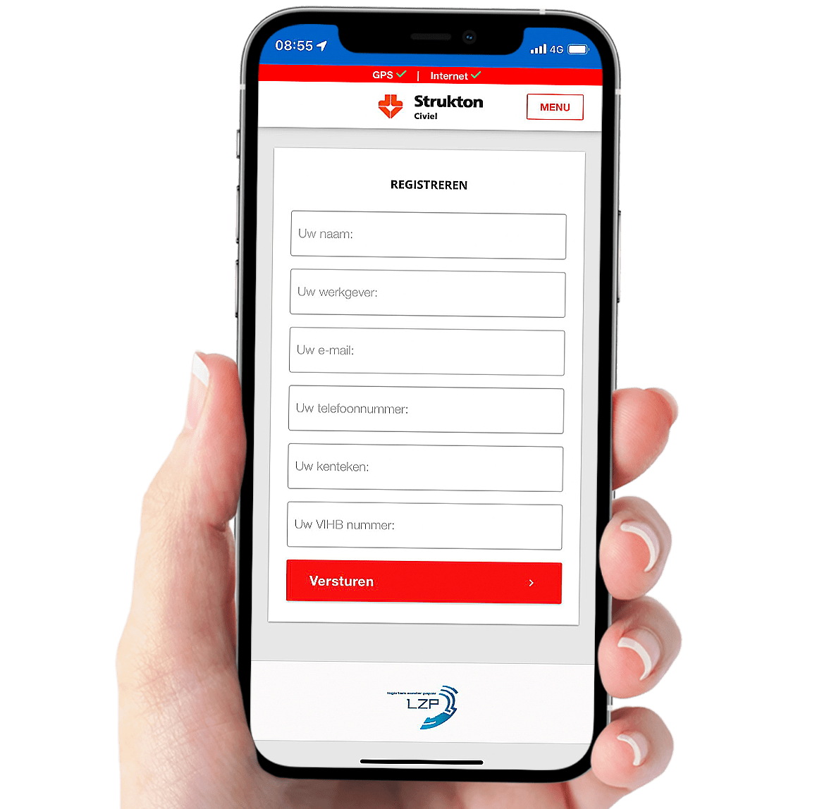 IPhone met LZP scherm van Strukton